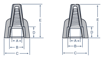 diagrammatic-representation-of-wing-type-screw-on-wire-connectors