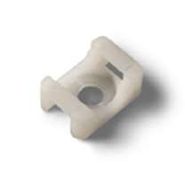 Cable Tie Mount Base Screw On, Natural Nylon for #6, #8 screws (500/Bag) (fig 1)
