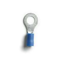 Ring Terminals Nylon Insulated Blue 16-14 AWG, #4-6 Stud (100/Bag)