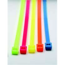 8 inch Fluorescent Orange Cable Ties 100/Bag 	 