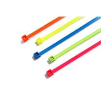 11 inch Fluorescent Cable Ties Multi-pack in 5 Distinct Colors