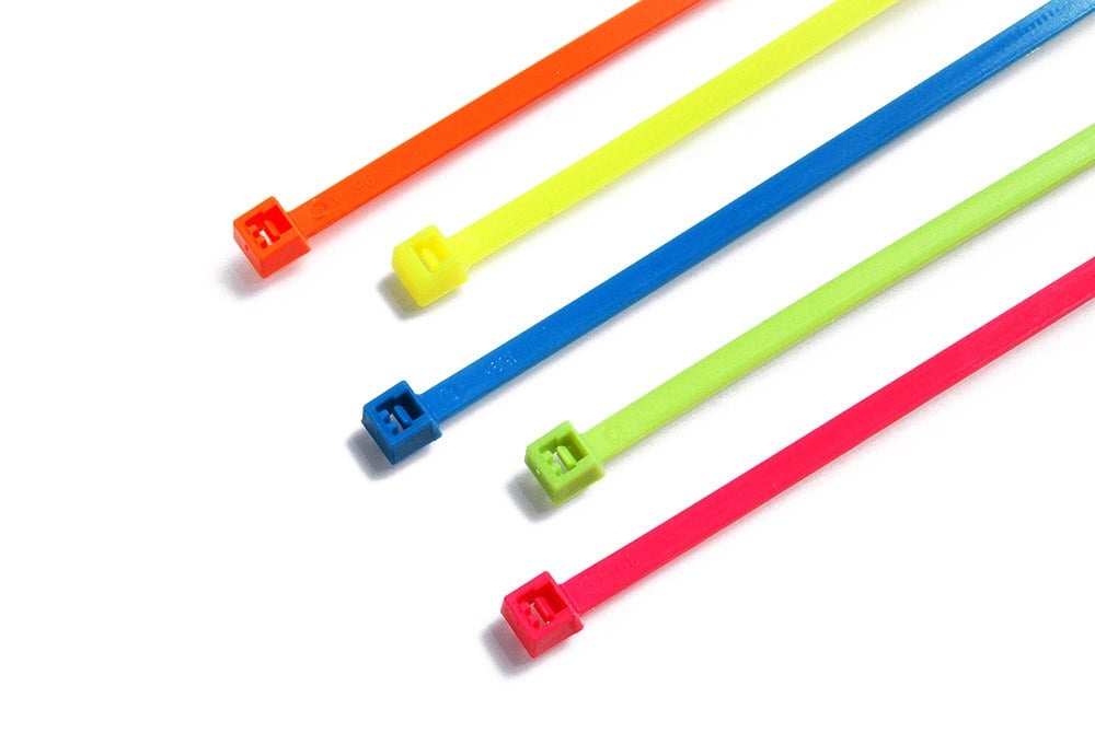 Fluorescent Cable Ties 11 inch length in 5 Distinct Colors | Electrical ...